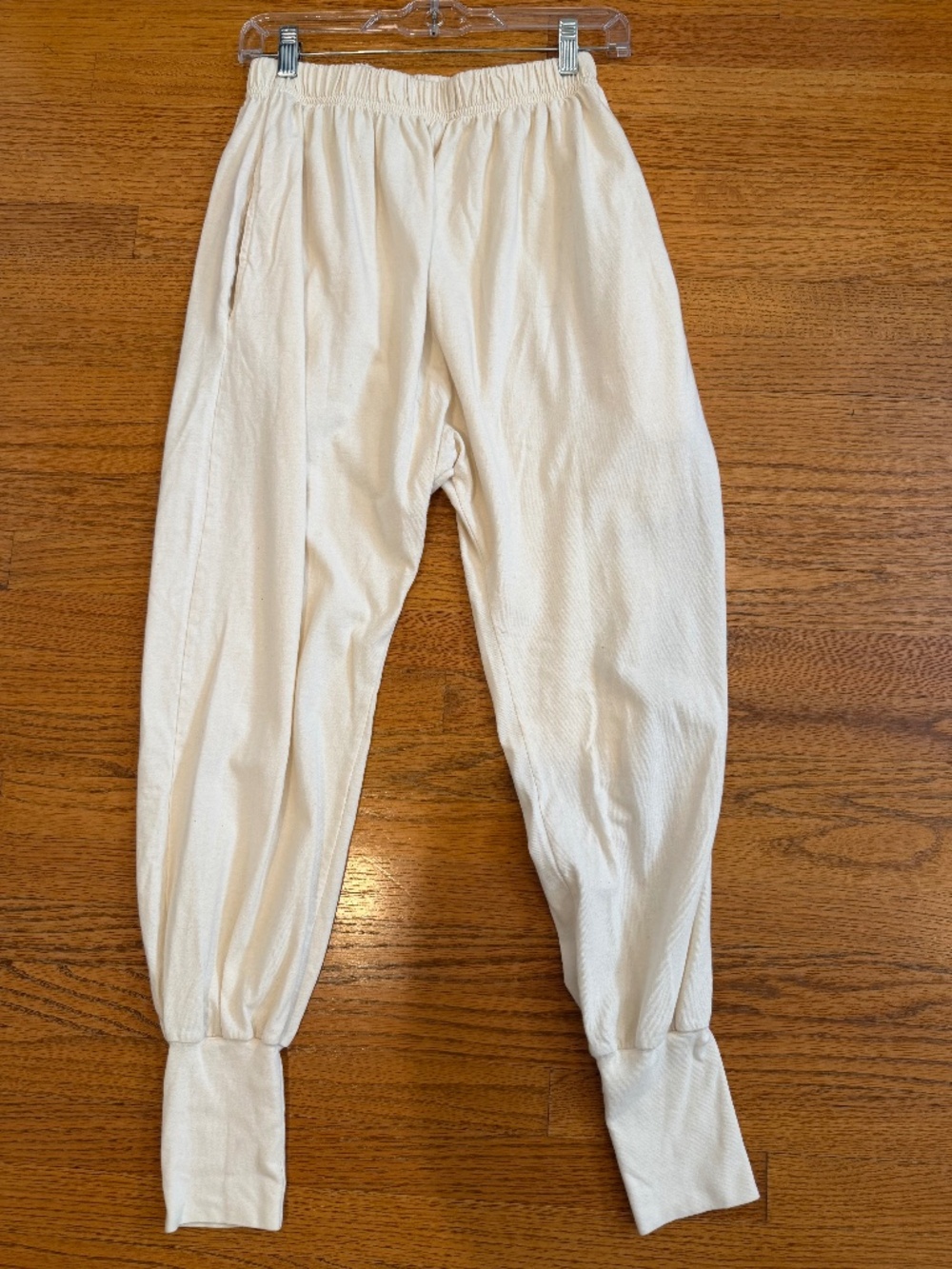 Wol Hide Cream Cotton Pants